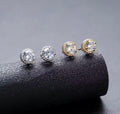 Round stud sparkle earrings