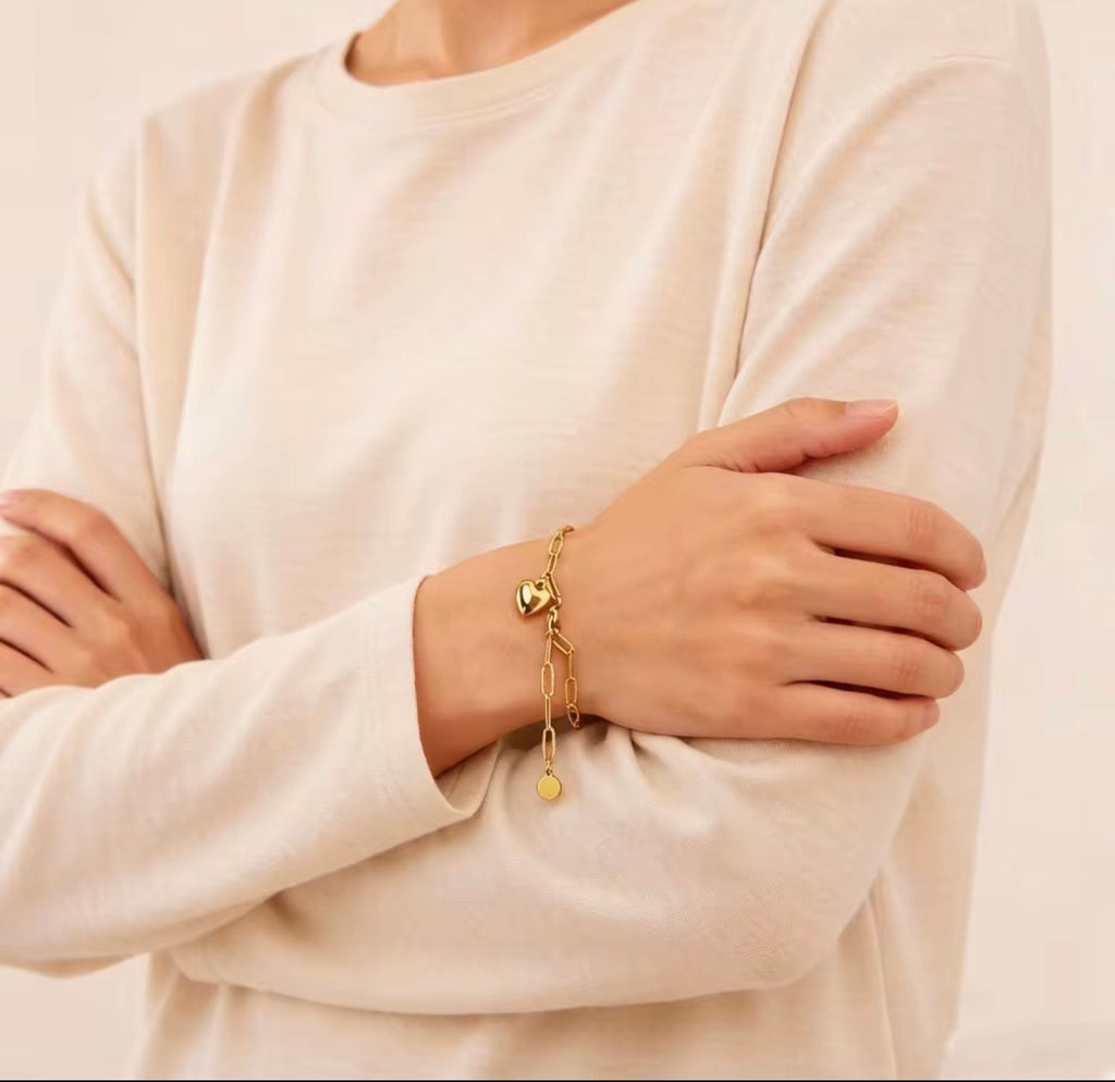 Gold heart duo set