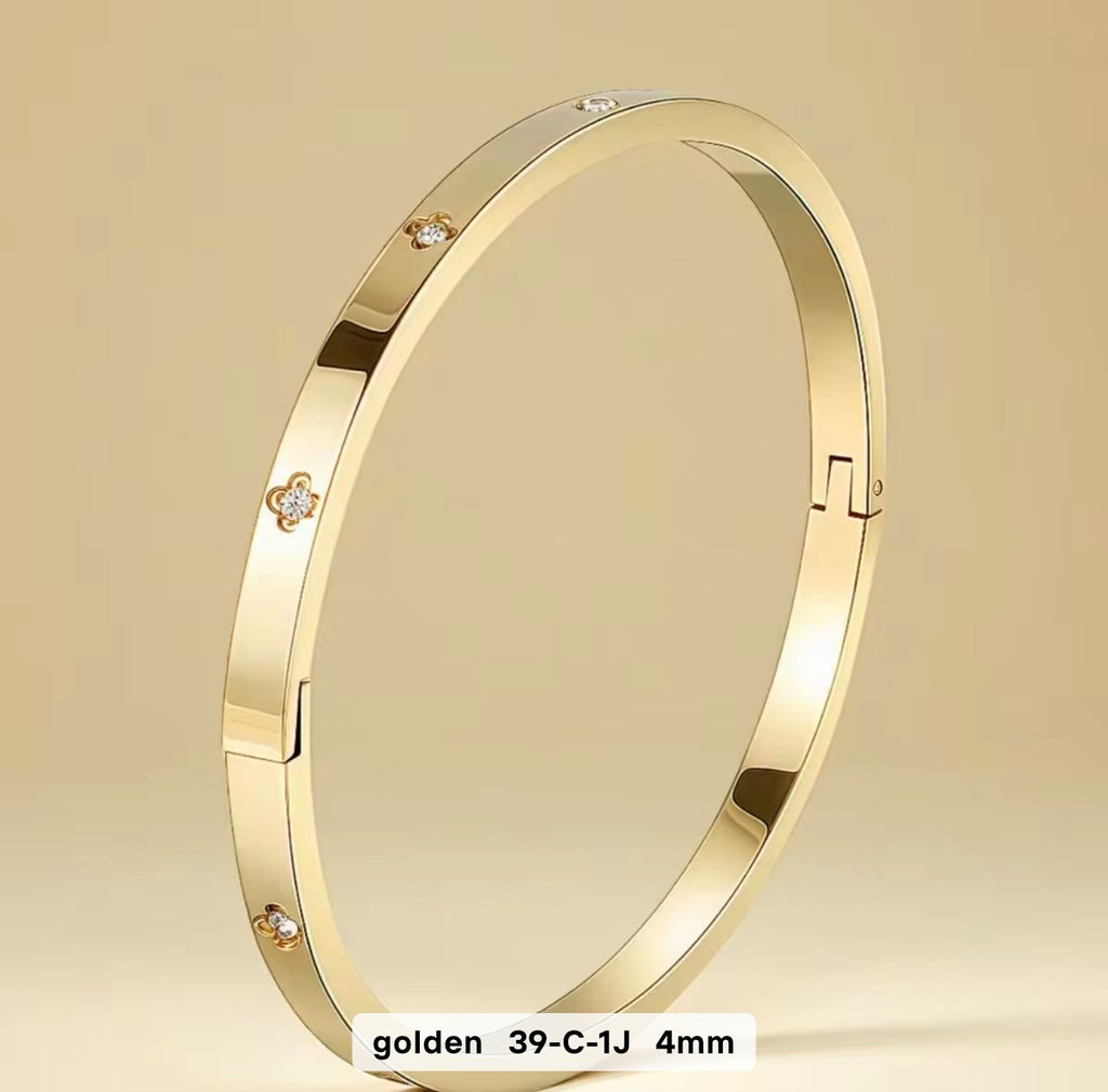 Flower half bangle