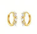 Mini gold sparkle huggie hoops