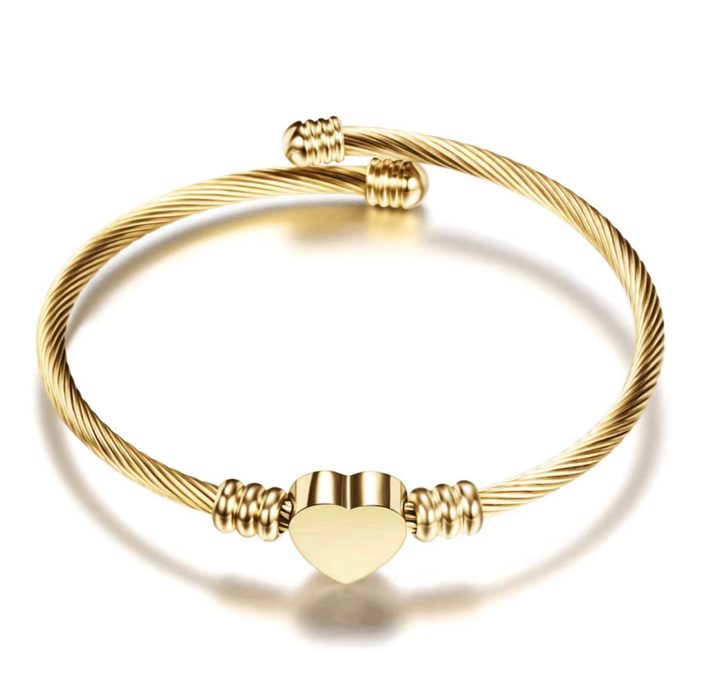 ajustable isla heart bangle