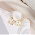Sparkle white gold diamond earrings