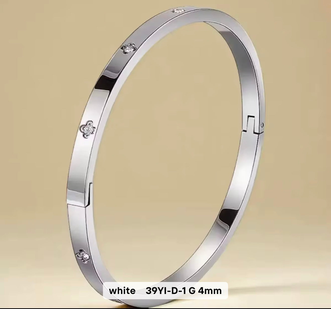 Flower half bangle
