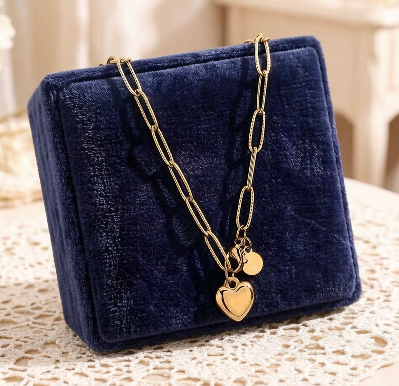 Gold heart duo set