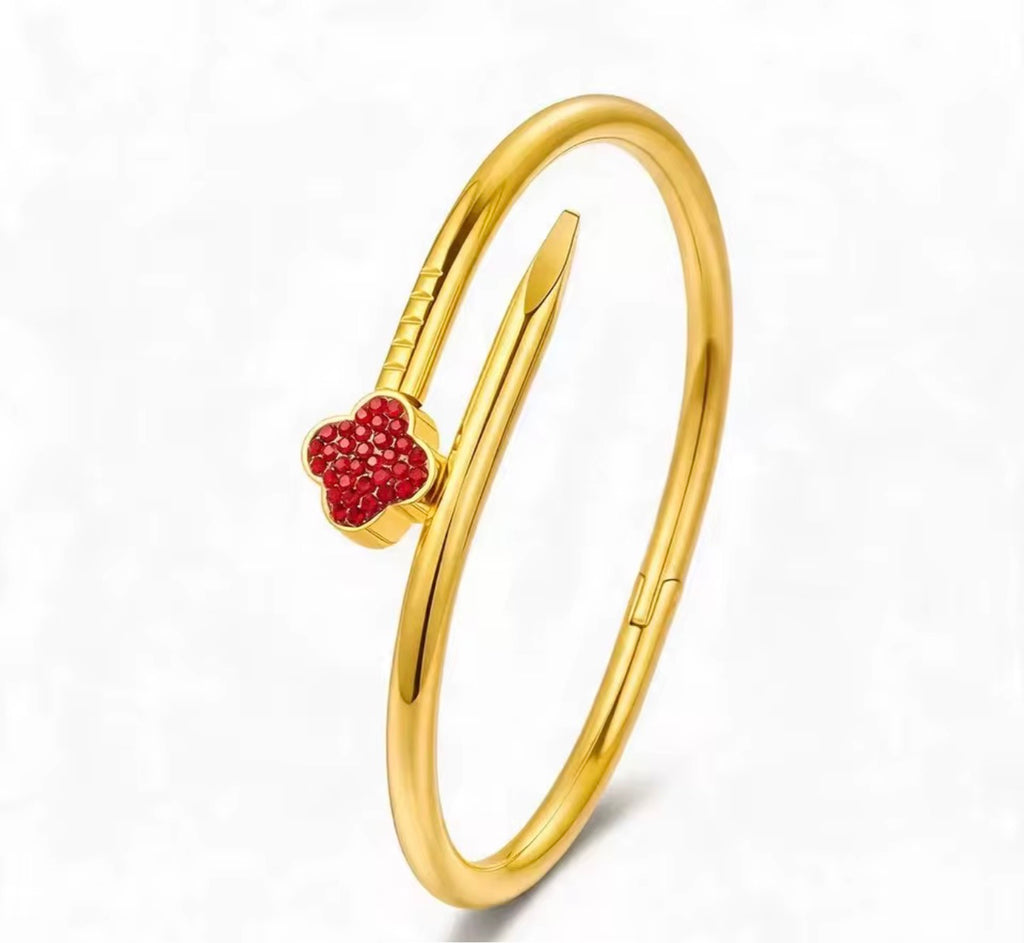 Flower sparkle bangle