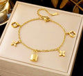 Limited v lock charm bracelet