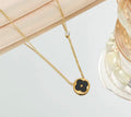 Black flower necklace