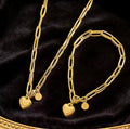 Gold heart duo set