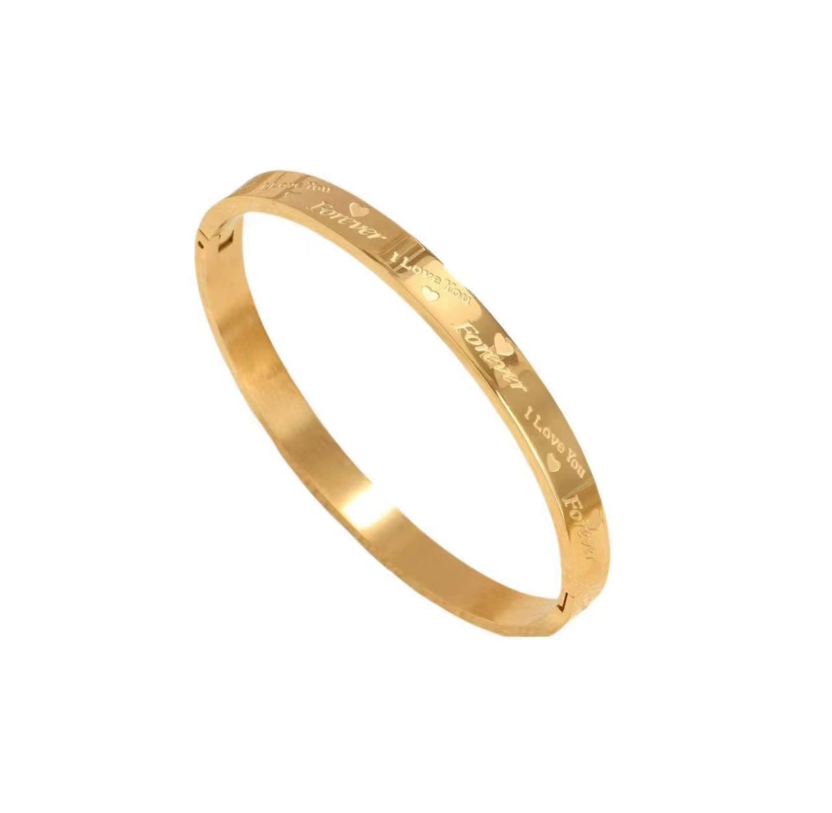 gold forever love bangle