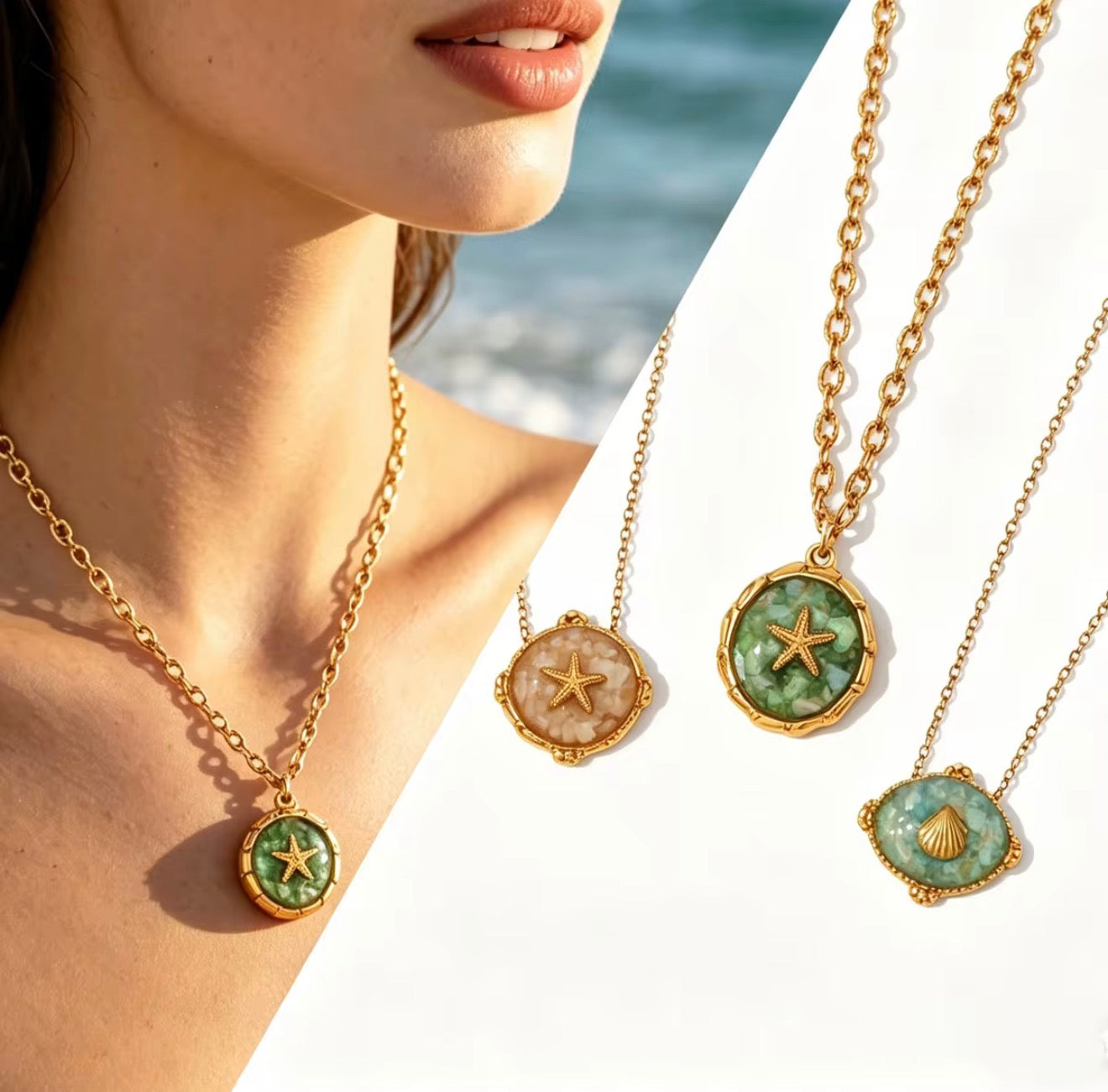 Premium starfish necklace