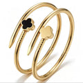 Nail clover bangle