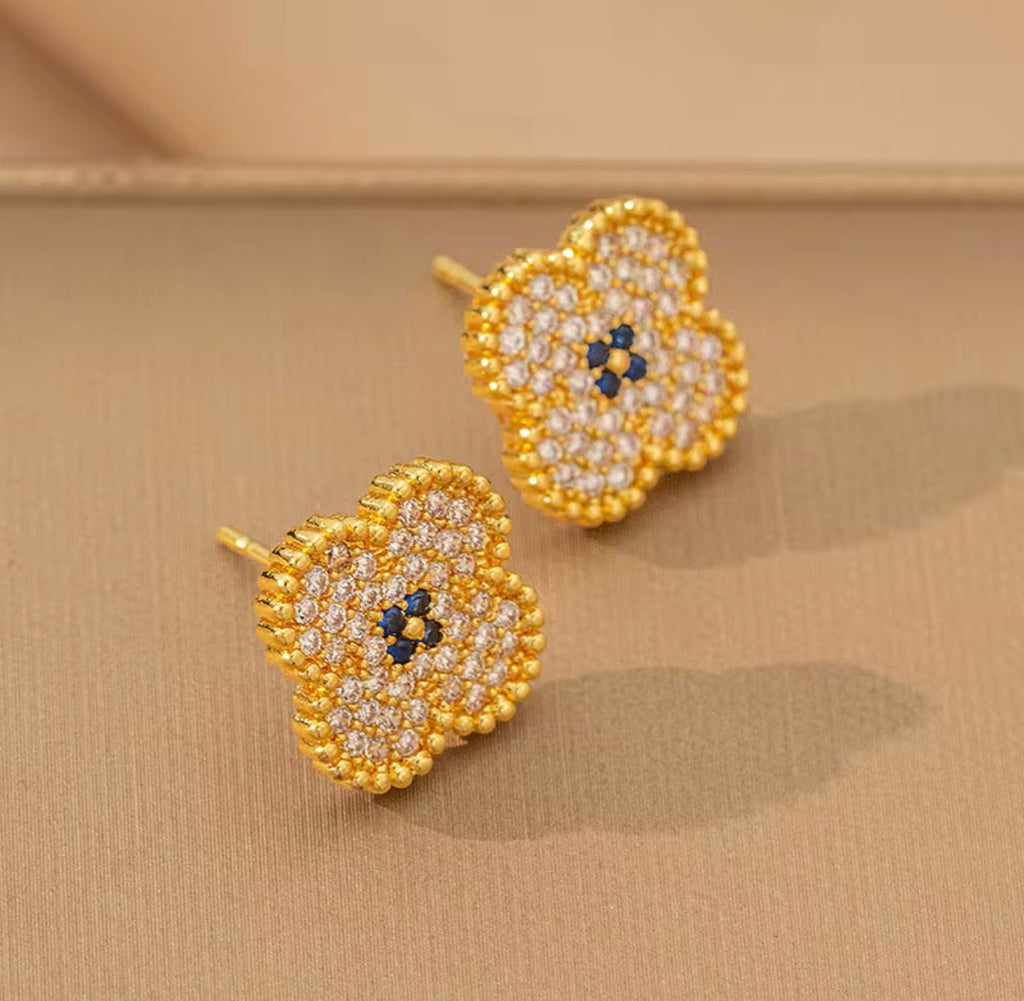 Earrings clover  sparkle