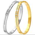 H style bangle with diamond details