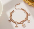White lv charm bracelet limited