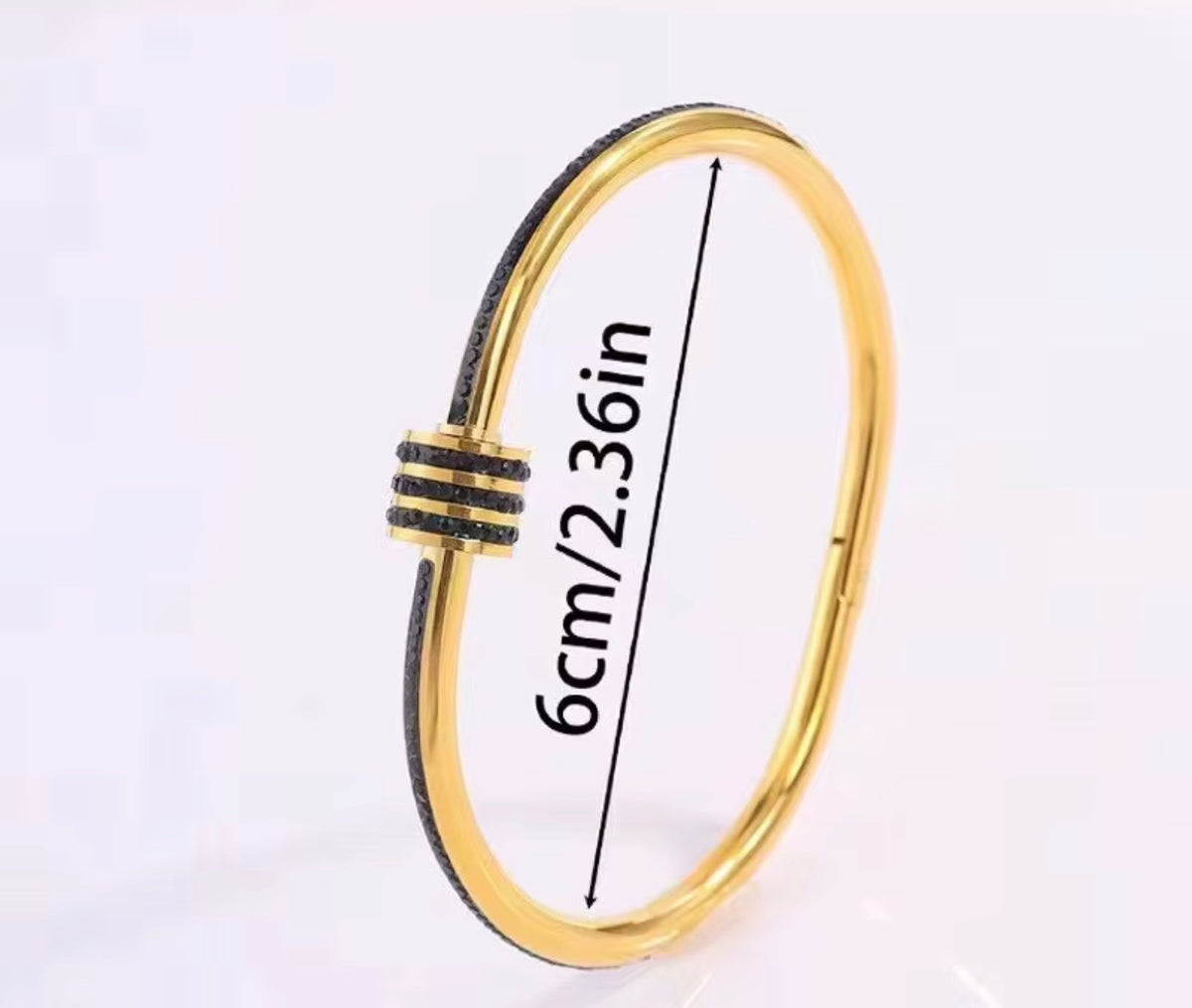 Black barrel bangle