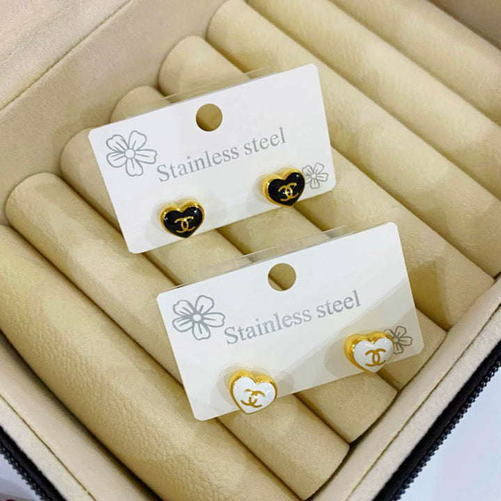 mini heart studs